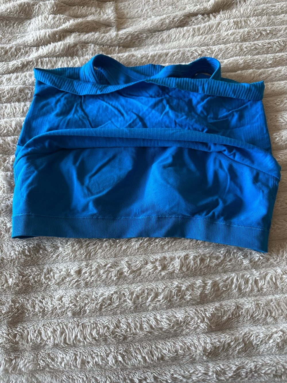 lululemon athletica Ribbed Racerback Crop Tank - Blue - Picture 4 of 5